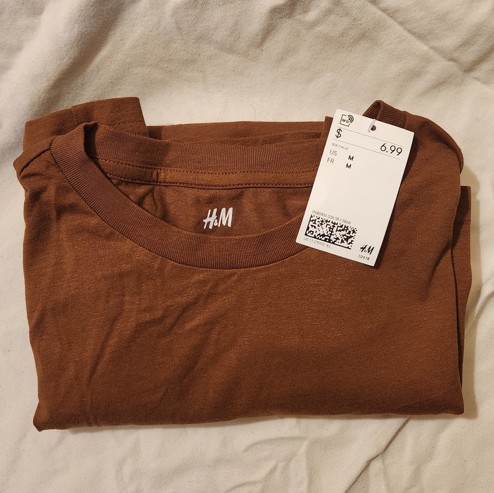 H&M Short-Sleeve T-shirt / Tee (Brown) (Medium) (NWT)